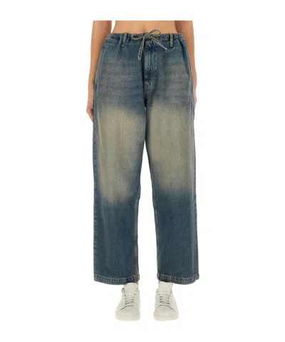 Moschino Jeans Cotton Denim Pants In Blue