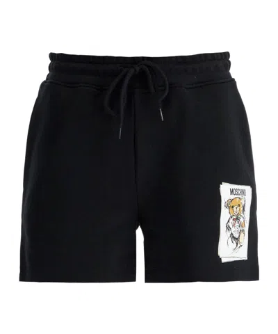 MOSCHINO MOSCHINO TEDDY PRINTED DRAWSTRING TRACK SHORTS