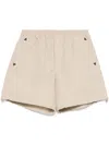 Moschino Drawstring Shorts In Neutrals