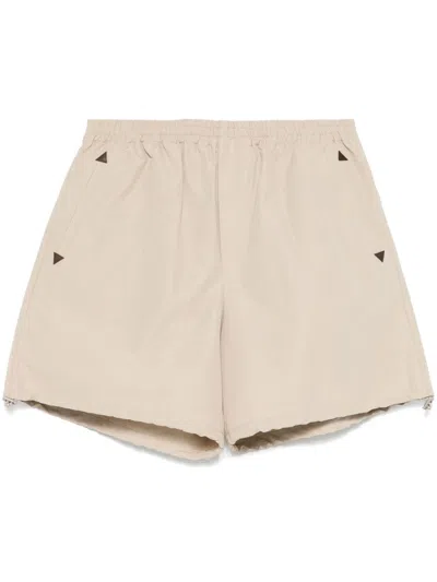 Moschino Drawstring Shorts In Neutrals