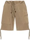 Moschino Drawstring Shorts In Neutrals