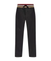 Moschino Drawstring Straight Leg Pants In Black