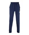 Moschino Straight Leg Trousers With Teddy Bear Motif In Blue