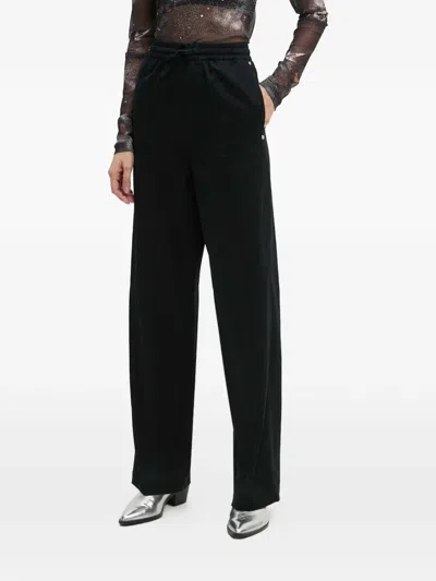 Moschino Drawstring Trousers In Black