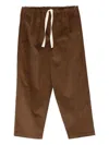 Moschino Drawstring-waist Corduroy Trousers In Brown
