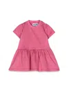 Moschino Logo-jacquard Flared Dress In Fuchsia