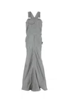 Moschino High-shine Floor-length Dress In Gray