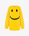 Moschino Intarsia-knit Virgin Wool-mohair Blend Dress In Yellow
