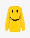 Moschino Intarsia-knit Virgin Wool-mohair Blend Dress In Yellow