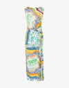 Moschino Printed Midi Dress In Multi