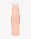 Moschino Dress In Net And Sequins In Orange