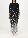Moschino Black Interlock Daisy Degradé Maxi Dress