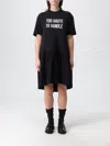 Moschino Graphic Print Dress Short Sleeves In Black