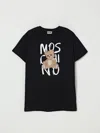 Moschino Teddy-print Cotton Dress In Black