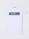 Moschino T-shirt In Jersey Logo Print In White