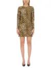 Moschino Couture Dress With Animal Pattern In Animalier