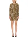 Moschino Couture Dress With Animal Pattern In Multicolor