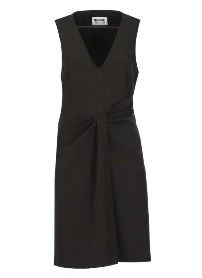 Moschino Dress With Drape In Black