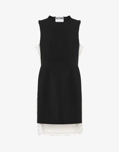 Moschino Dress With Floral Embroidery In Black