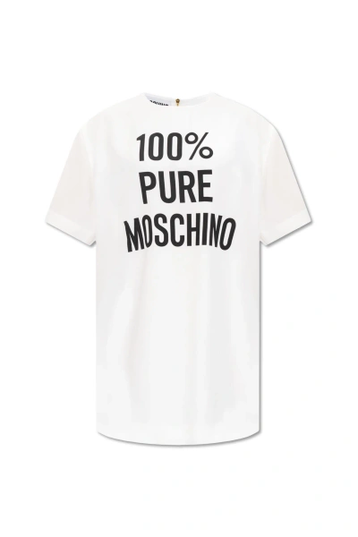 Moschino Dress With Logo In White