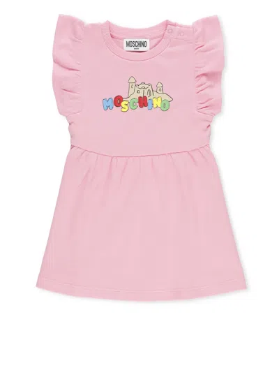 Moschino Babies' Dress With Print In Pink
