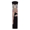 Moschino Ballerina Print Maxi Tulle Dress In Black
