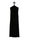 Moschino Tie Back Halter Neck Maxi Dress In Black