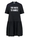 Moschino Graphic Print Dress Short Sleeves In Black
