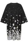 Moschino Floral-pattern Short-sleeved Mini Dress In Multicolor