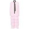 Moschino Attached-tie Midi Dress In Pink