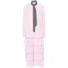Moschino Attached-tie Midi Dress In Pink