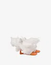 Moschino Feather-detailing Sandals In White