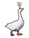 Moschino Goose Motif Logo Charm Pouch In 10a