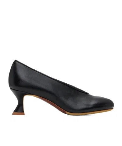 MOSCHINO DUCK LEATHER HIGH HEELS