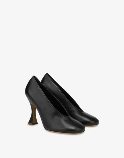Moschino Duck Nappa Pumps In Black