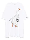 Moschino Graphic Front Print T-shirt With Ribbed Neckline In White