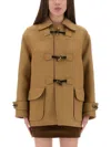Moschino Duffle Jacket In Brown