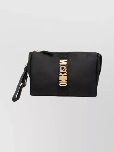 Moschino Durable Nylon Clutch Detachable Strap
