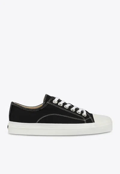 MOSCHINO EDGE LOW-TOP CANVAS SNEAKERS