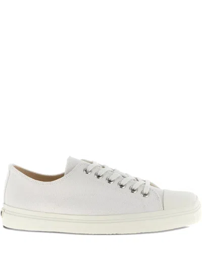 Moschino Edge Square-toe Canvas Sneakers In White