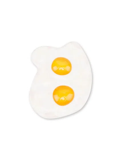 Moschino Egg-motif Brooch In White