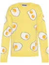 Moschino Yellow Eggs Sweater In Yellow