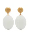 Moschino Eggs Pendant Earrings In Metallic