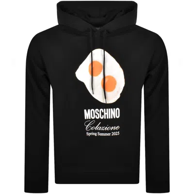 Moschino Eggs Print Hoodie Black