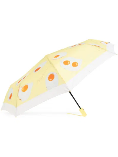 Moschino Eggs-print Umbrella In Yellow