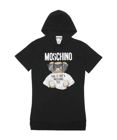 Moschino Elastic Knitted Dress In Black