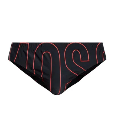 Moschino Elastic Waist Briefs In Black