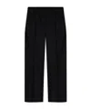 Moschino Elasticated-waist Gold-button Trousers In Black