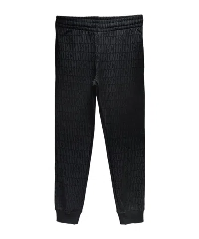 Moschino Elastic Waist-edge Sweatpants In Black