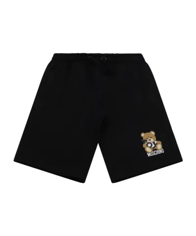Moschino Elastic Waist Shorts In Black